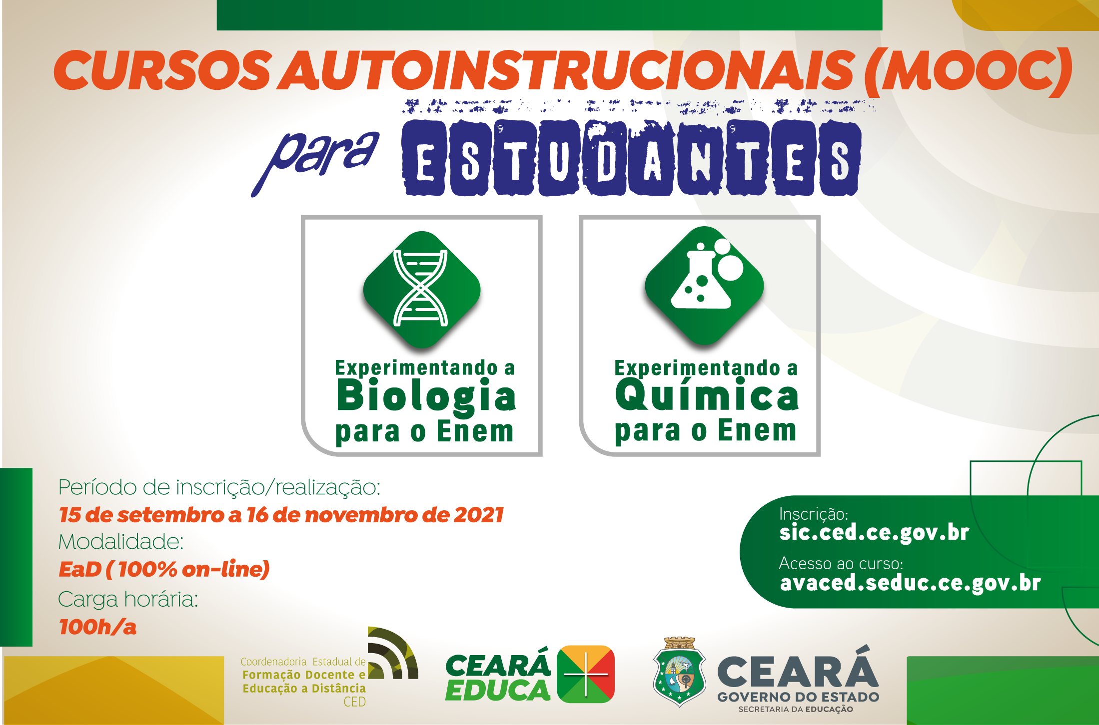 Coded/CED oferta cursos autoinstrucionais com foco no Enem 2021