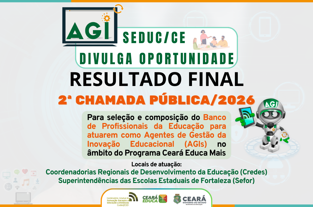 Divulgado resultado da chamada para AGI com atuação nas Credes e Sefor
