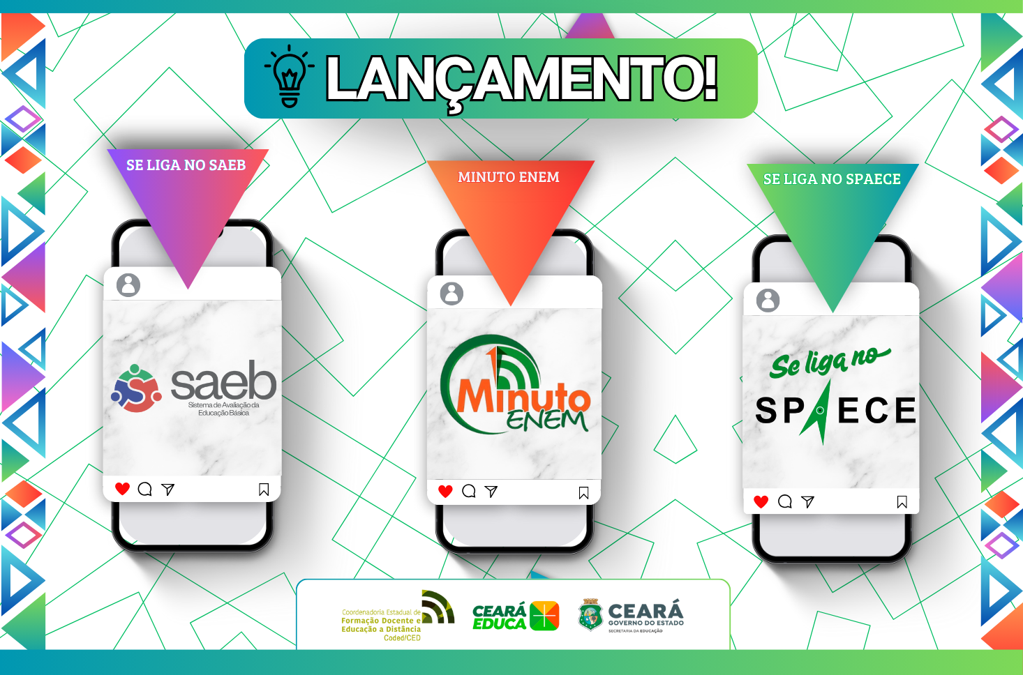 Seduc lança videoaulas das ações “Minuto Enem”, “Se liga no Spaece” e “Se liga no Saeb”