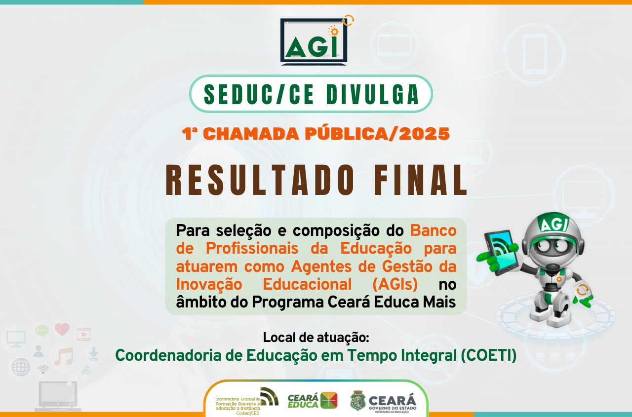 Lançado resultado da chamada para seleção de AGI para atuar na Coeti