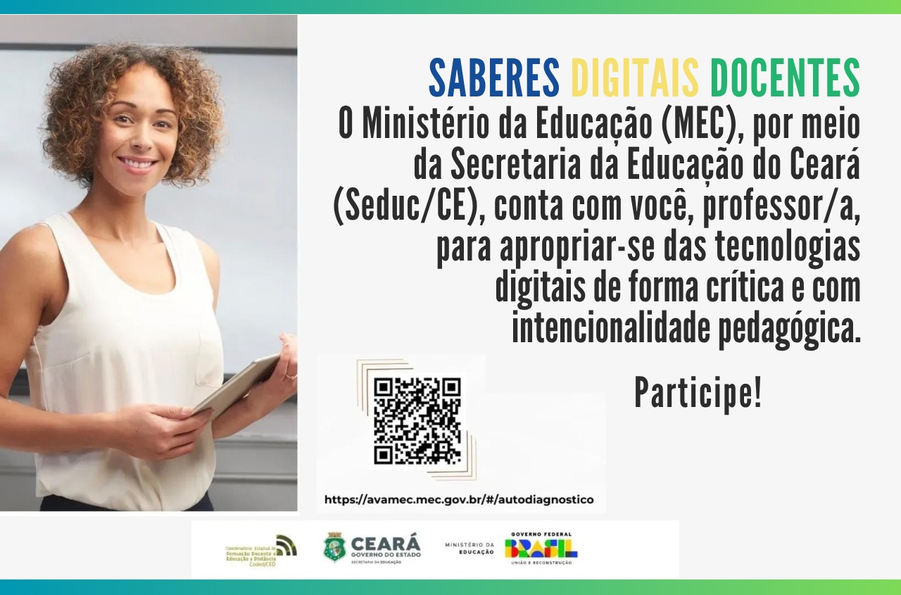MEC e Seduc publicizam Autodiagnóstico de Saberes Digitais Docentes