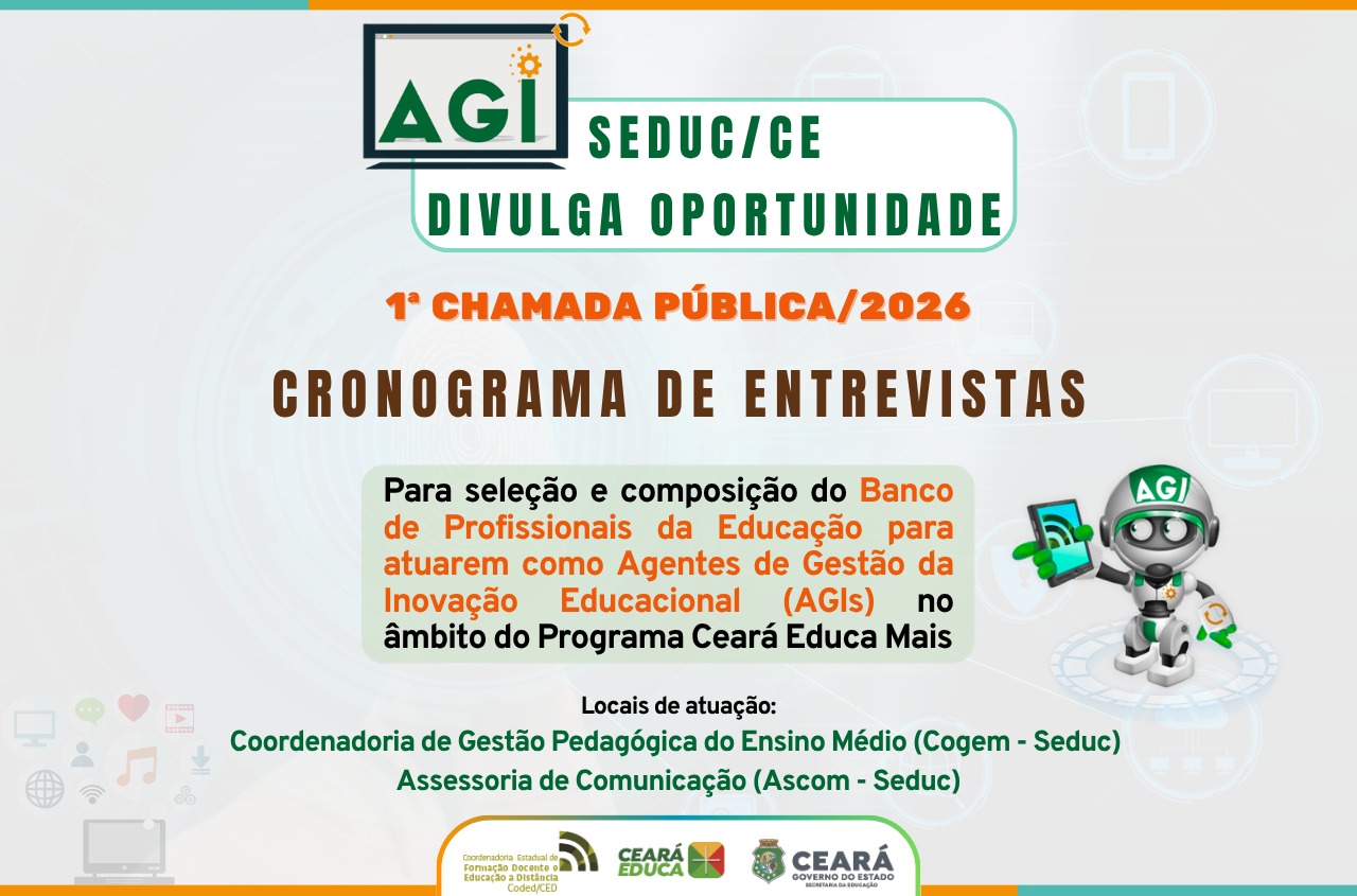Seduc através da Coded/CED divulga o cronograma de entrevistas